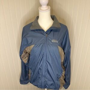 PATAGONIA Women’s Blue Grey Fleece Lined Full Zip Windbreaker Jacket Size m